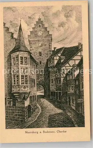 AK / Ansichtskarte Meersburg Bodensee Obertor Kat. Meersburg