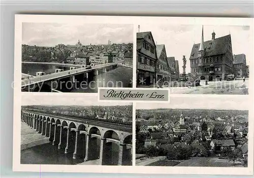 AK / Ansichtskarte Bietigheim Baden Enzbruecke Viadukt Marktplatz Gesamtansicht  Kat. Bietigheim