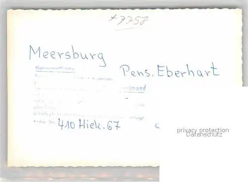 AK / Ansichtskarte Meersburg Bodensee Pension Eberhart Kat. Meersburg