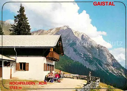 AK / Ansichtskarte Leutasch Gaistal Hochfedern Alm mit Hochwanningkopf Kat. Leutasch Tirol