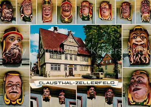 AK / Ansichtskarte Zellerfeld Bergapotheke Masken Fratzen  Kat. Clausthal Zellerfeld