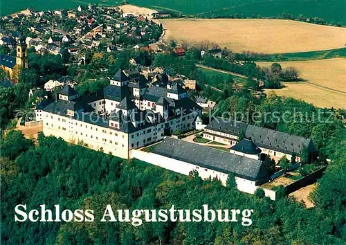 AK / Ansichtskarte Augustusburg Fliegeraufnahme Schloss Kat. Augustusburg