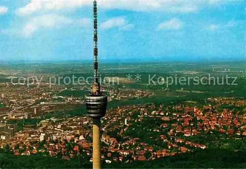 AK / Ansichtskarte Stuttgart Fliegeraufnahme Fernsehturm Kat. Stuttgart