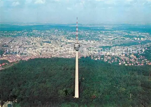 AK / Ansichtskarte Stuttgart Fliegeraufnahme Fernsehturm Kat. Stuttgart