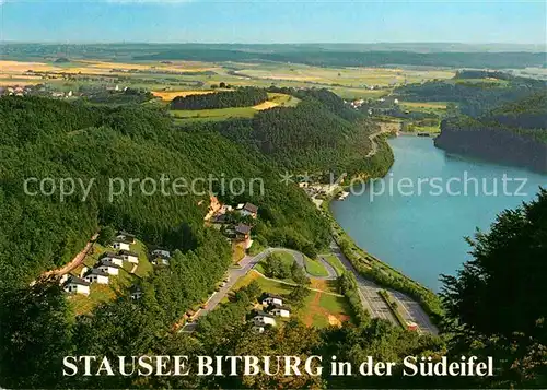 AK / Ansichtskarte Biersdorf See Stausee Naturpark Suedeifel Fliegeraufnahme Kat. Biersdorf am See