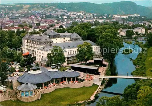 AK / Ansichtskarte Bad Kreuznach Nahe mit Crucenia Kurthermen und Hotel Kurhaus Radon Solbad Fliegeraufnahme Kat. Bad Kreuznach