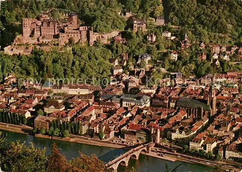 AK / Ansichtskarte Heidelberg Neckar Panorama Blick vom Heiligenberg Altstadt Schloss Kat. Heidelberg