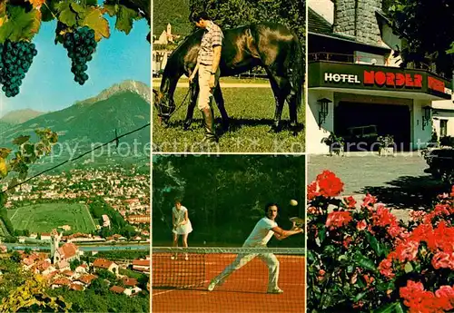 AK / Ansichtskarte Marling Hotel Noerder Tennis Reiten Weinreben Kat. Marling Marlengo