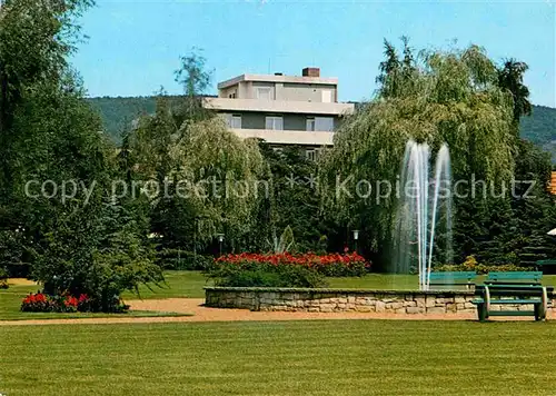 AK / Ansichtskarte Bad Oexen Eidinghausen Sanatorium Park Fontaene