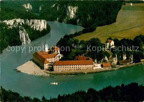 AK / Ansichtskarte Weltenburg Kelheim Kloster an der Donau Fliegeraufnahme Kat. Kelheim