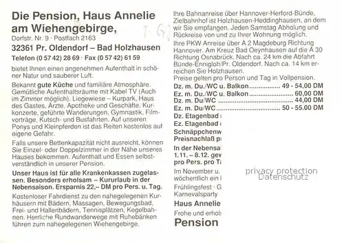 AK / Ansichtskarte Preussisch Oldendorf Pension Haus Annelie Kat. Preussisch Oldendorf