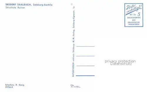 AK / Ansichtskarte Saalbach Hinterglemm Skischule Rainer Winterpanorama Skidorf Kat. Saalbach Hinterglemm