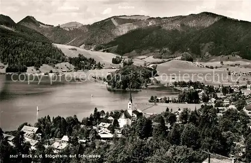 AK / Ansichtskarte Schliersee Panorama Blick von der Stoegeralm Alpen Kat. Schliersee