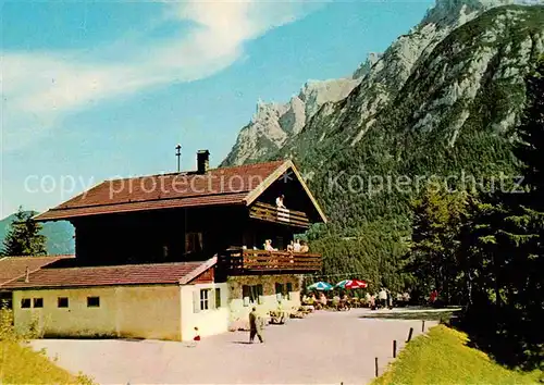 AK / Ansichtskarte Mittenwald Bayern Gasthaus Gletscherschliff Alpen Kat. Mittenwald