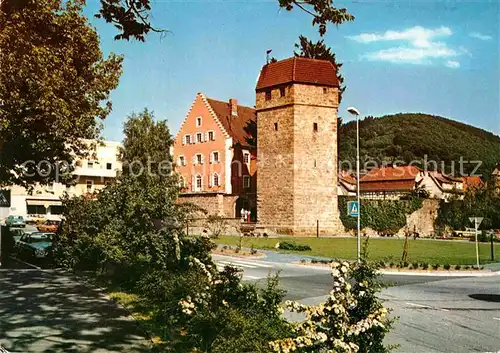 AK / Ansichtskarte Eberbach Neckar Pulverturm mit Thalheimschem Haus Luftkurort Kat. Eberbach