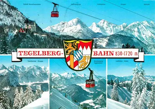 AK / Ansichtskarte Seilbahn Tegelberg Breitenberg Aggenstein Tannheimer Gruppe  Kat. Bahnen