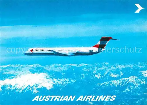 AK / Ansichtskarte Flugzeuge Zivil Austrian Airlines McDonnell Douglas MD 81 Kat. Airplanes Avions