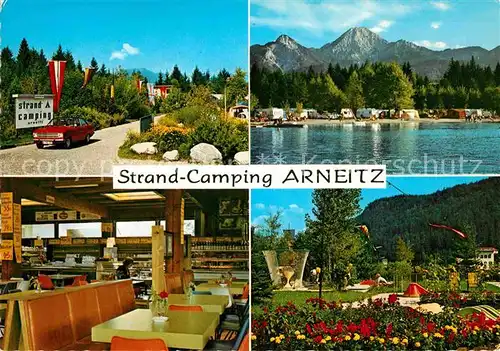 AK / Ansichtskarte Faak am See Finkenstein Strand Camping Arneitz Einfahrt Restaurant Minigolf Kat. Finkenstein am Faaker See