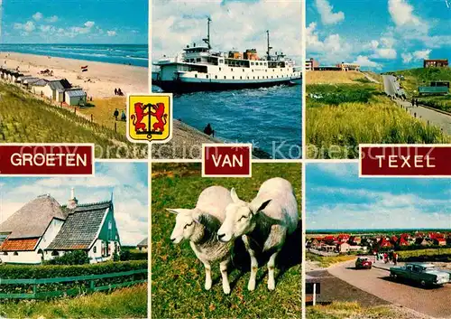 AK / Ansichtskarte Texel Strand Faehre Teilansichten Kat. Niederlande