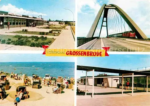 AK / Ansichtskarte Grossenbrode Ostseebad Promenade Strand Bruecke