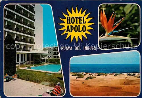 AK / Ansichtskarte Playa del Ingles Gran Canaria Hotel Apolo Strand Kat. San Bartolome de Tirajana