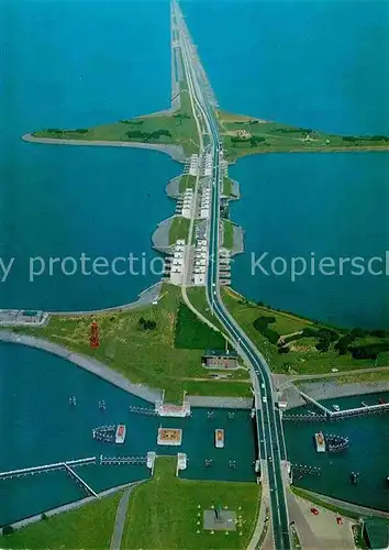 AK / Ansichtskarte Afsluitdijk Fliegeraufnahme Stevinsluizen Kat. Niederlande