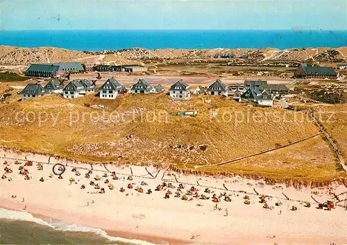 AK / Ansichtskarte Hoernum Sylt Fliegeraufnahme mit Strand Kat. Hoernum (Sylt)