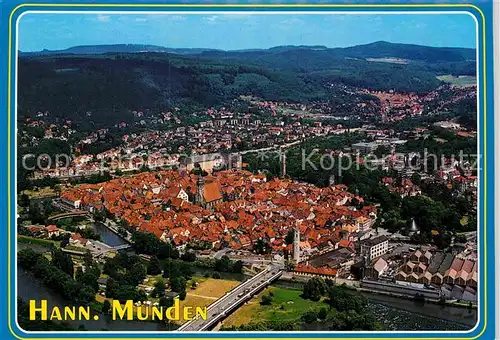 AK / Ansichtskarte Hann. Muenden Fliegeraufnahme Kat. Hann. Muenden