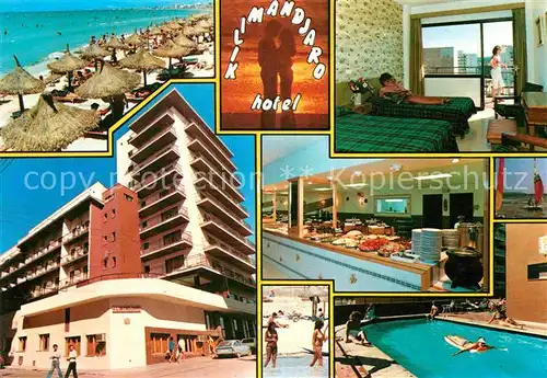 AK / Ansichtskarte El Arenal Mallorca Hotel Kilimandjaro Strand Swimming Pool Kat. S Arenal