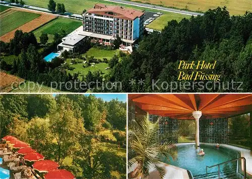 AK / Ansichtskarte Bad Fuessing Park Hotel Park Hallenbad Fliegeraufnahme Kat. Bad Fuessing