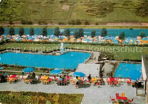 AK / Ansichtskarte Cochem Mosel Schwimmbad und Campingplatz Cornely Karte Nr 17020 Kat. Cochem