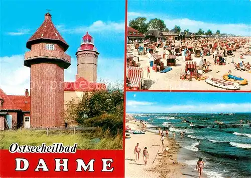 AK / Ansichtskarte Dahme Ostseebad Wasserstrand Leuchtturm Strand Kat. Dahme