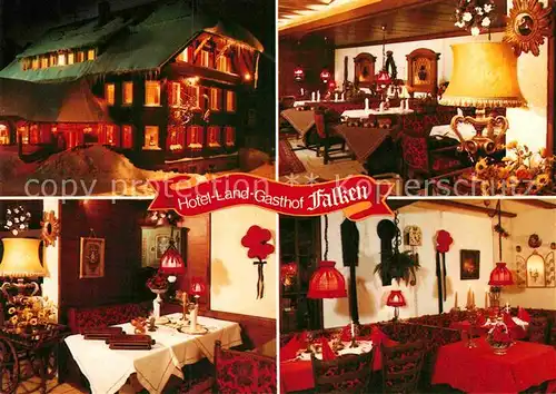 AK / Ansichtskarte Schoenwald Schwarzwald Hotel Landgasthof Falken Restaurant Kat. Schoenwald im Schwarzwald