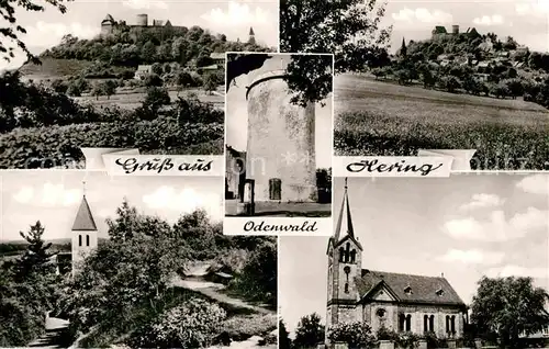 AK / Ansichtskarte Hering Odenwald Schloss Turm Kirche Kat. Otzberg