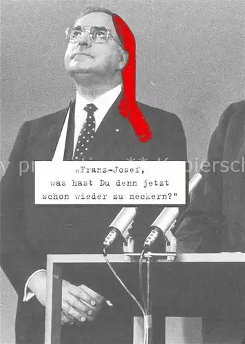 AK / Ansichtskarte Politik Helmut Kohl Franz Josef Strauss  Kat. Politik