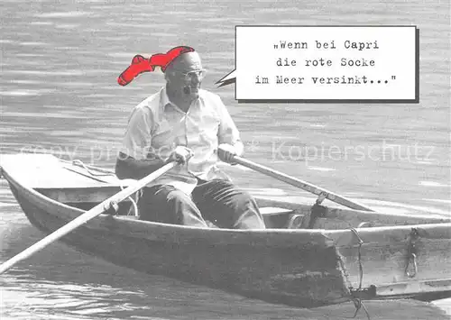 AK / Ansichtskarte Politik Helmut Kohl Paddelboot Kat. Politik