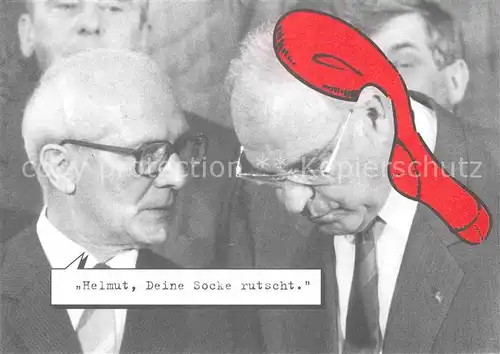 AK / Ansichtskarte Politik Helmut Kohl Erich Honecker Kat. Politik