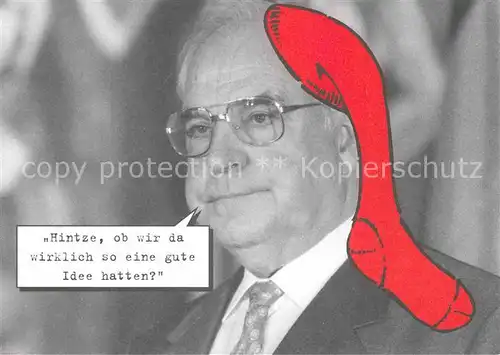 AK / Ansichtskarte Politik Helmut Kohl Hintze  Kat. Politik