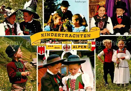 AK / Ansichtskarte Trachten Tirol Kindertrachten Salzburg Montafon Stubai Imster  Kat. Trachten