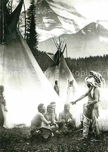 AK / Ansichtskarte Indianer Native American Meet in Council Roland Reed 1895  Kat. Regionales