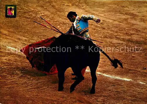 AK / Ansichtskarte Stierkampf Corrida de Toros Victoriano Valencia Pase de derecha en redondo Kat. Sport