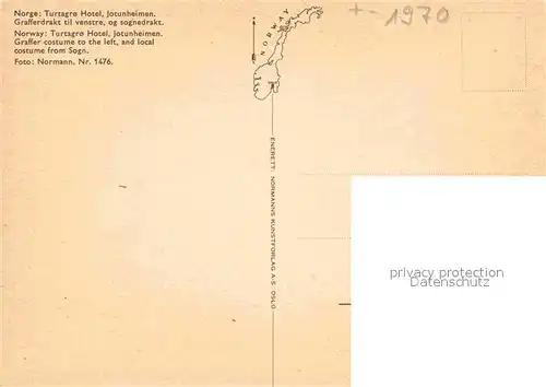AK / Ansichtskarte Trachten Norwegen Turtagre Hotel Jotunheimen 