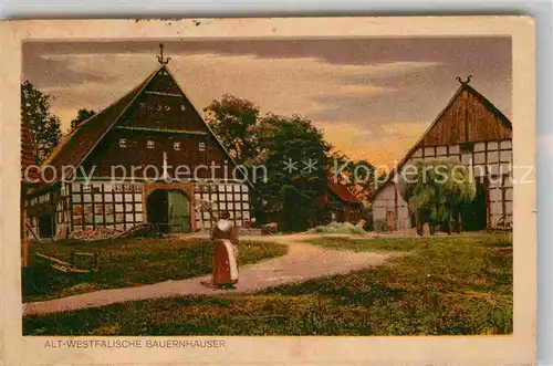 AK / Ansichtskarte Bauernhaus Alt Westfalen Luebbecker Gegend  Kat. Landwirtschaft