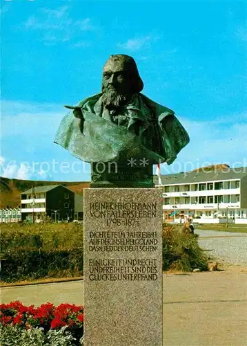 AK / Ansichtskarte Helgoland Denkmal des Dichters Hoffmann von Fallersleben Kat. Helgoland