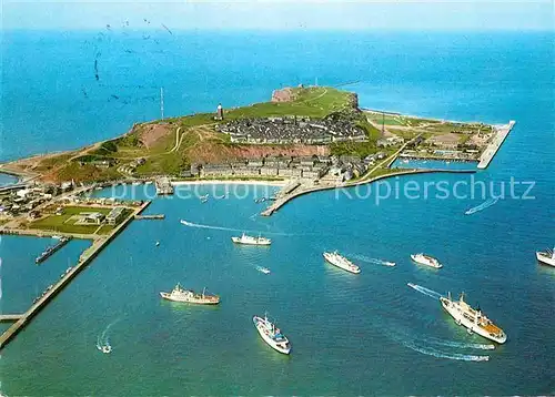 AK / Ansichtskarte Helgoland Fliegeraufnahme Seebaederschiffe auf Reede Kat. Helgoland