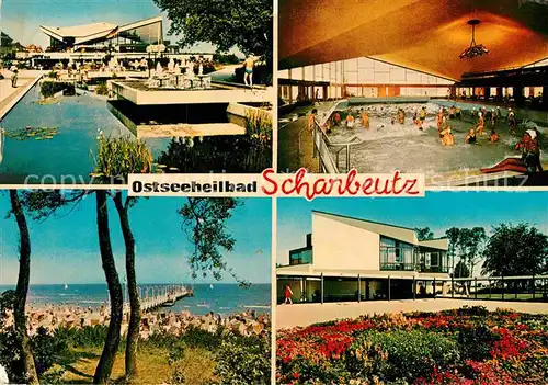 AK / Ansichtskarte Scharbeutz Ostseebad Frei und Hallenbad Strand Kat. Scharbeutz