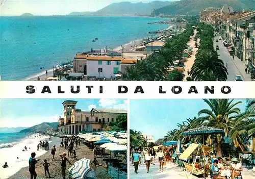 AK / Ansichtskarte Loano Strand Promenade Markt Kat. Italien