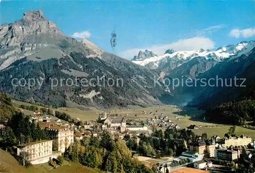 AK / Ansichtskarte Engelberg OW Fliegeraufnahme mit Hahnen Kat. Engelberg