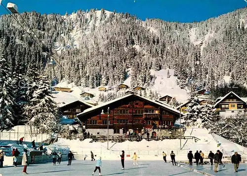 AK / Ansichtskarte Adelboden Kunsteisbahn und Alte Taverne Schwandfeldspitz Kat. Adelboden