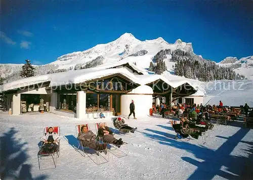 AK / Ansichtskarte Engelberg OW Bergrestaurant Brunni Aussicht von Ristis Wintersportplatz Alpen Kat. Engelberg